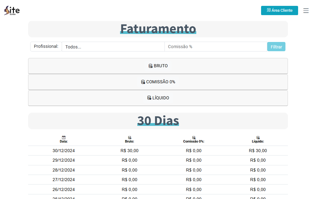 Site Salão agenda online imagem 8